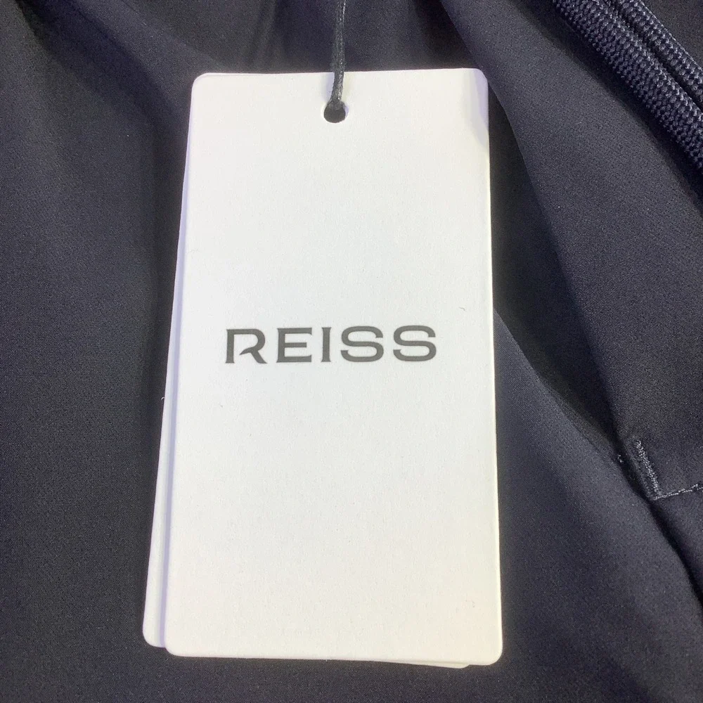 REISS Mens Navy Climb Trouser Relaxed Fit Drawstring Waist Zip Ankle Size 36 NWT